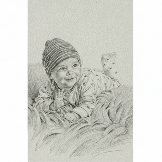 Croquis au crayon personnalisé portrait artistique