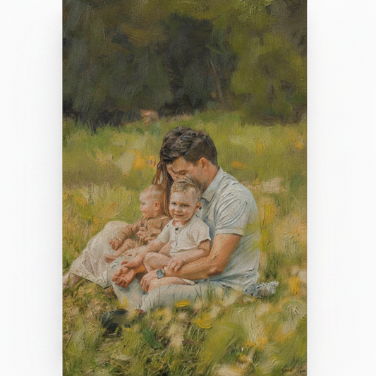 Tableau à l'huile personnalisé à partir de vos photos