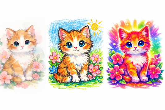 Comparaison des styles artistiques pour portrait personnalisé : aquarelle, crayon et huile