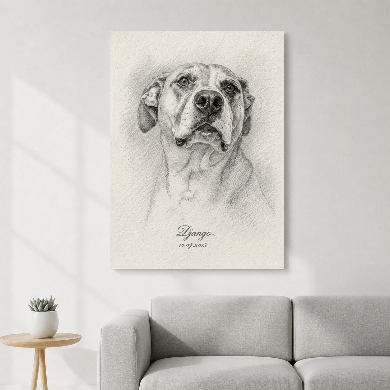 Croquis au crayon personnalisé portrait artistique