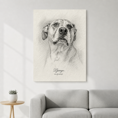 Croquis au crayon personnalisé portrait artistique