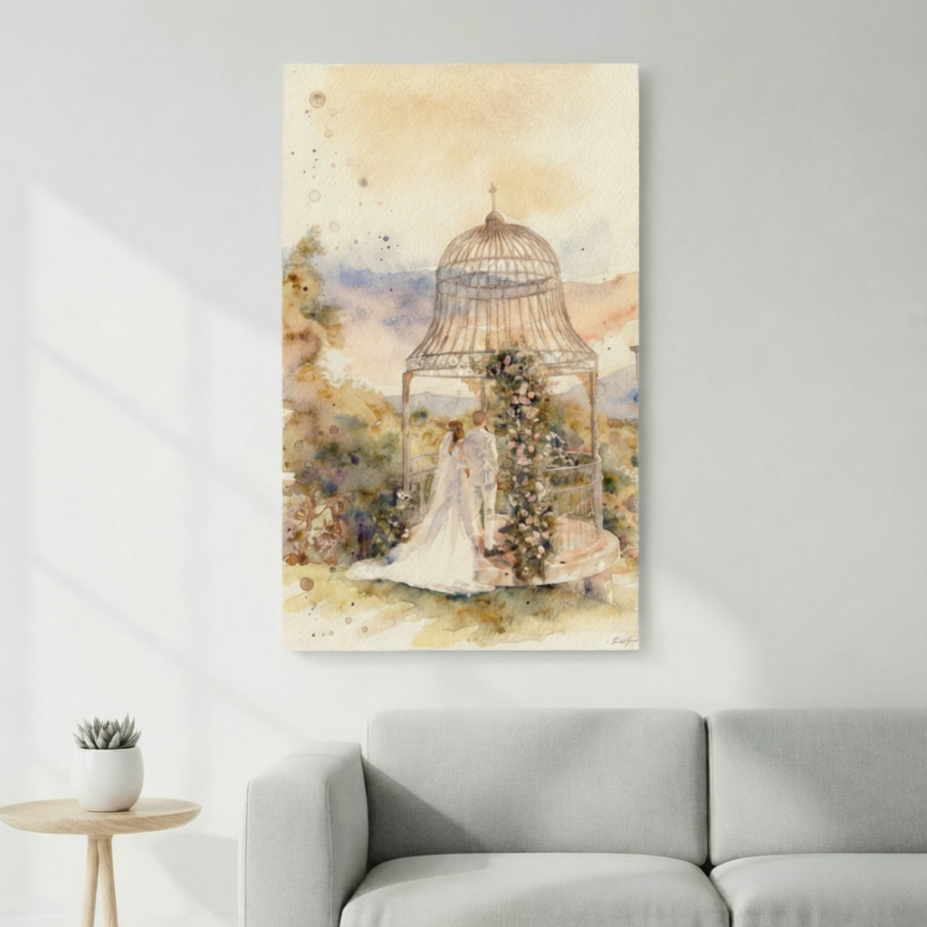 Aquarelle personnalisée pour immortaliser vos souvenirs