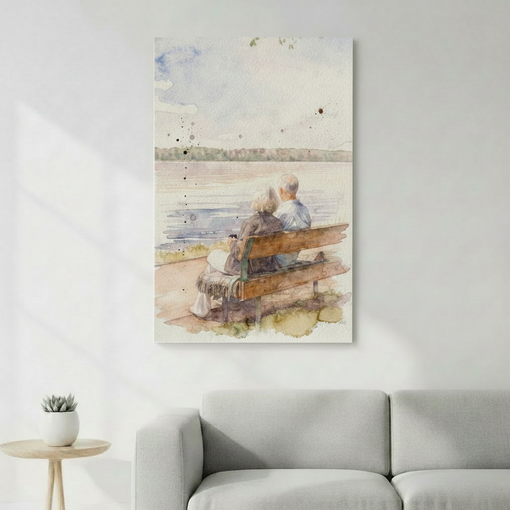 Aquarelle personnalisée transformant vos souvenirs en œuvre d'art