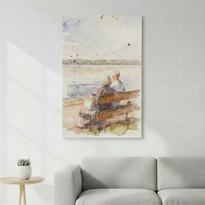 Aquarelle personnalisée transformant vos souvenirs en œuvre d'art