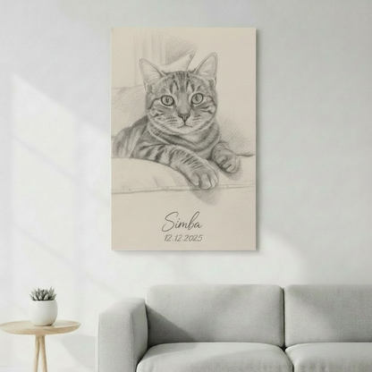 Croquis au crayon personnalisé portrait artistique