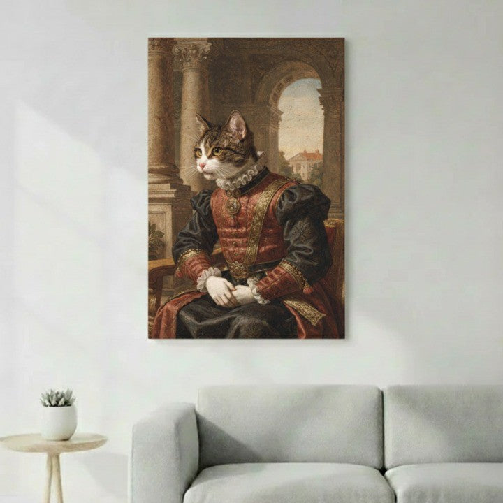 Portrait personnalisé style Renaissance avec clair-obscur