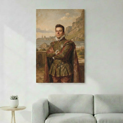 Portrait personnalisé style Renaissance avec clair-obscur
