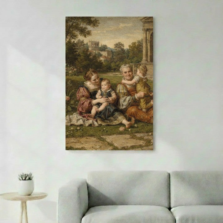 Portrait style Renaissance avec jeux de lumière clair-obscur