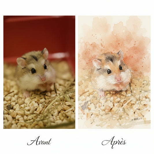 Aquarelle personnalisée transformant vos photos en art