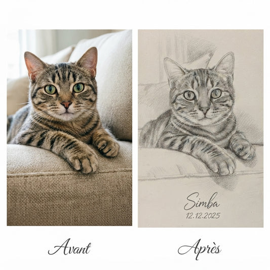 Croquis au crayon personnalisé pour immortaliser vos souvenirs