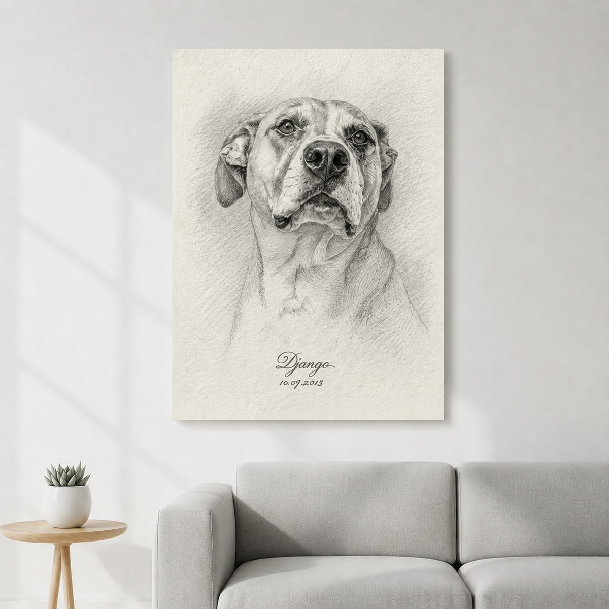 Croquis au crayon personnalisé portrait artistique