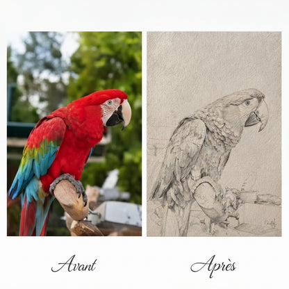Croquis au crayon personnalisé pour immortaliser vos souvenirs
