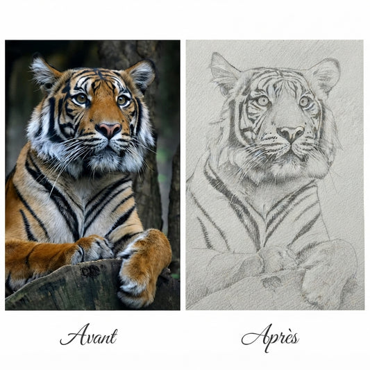 Croquis au crayon personnalisé pour immortaliser vos souvenirs
