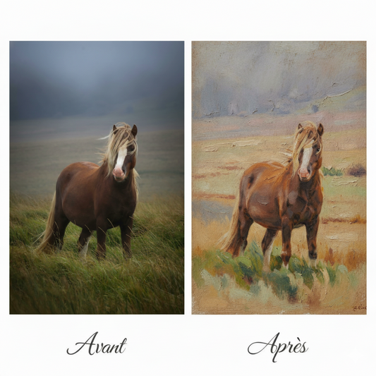 Tableau à l'huile personnalisé style classique intemporel