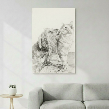 Croquis au crayon personnalisé pour immortaliser vos souvenirs