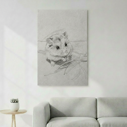 Croquis au crayon personnalisé portrait artistique