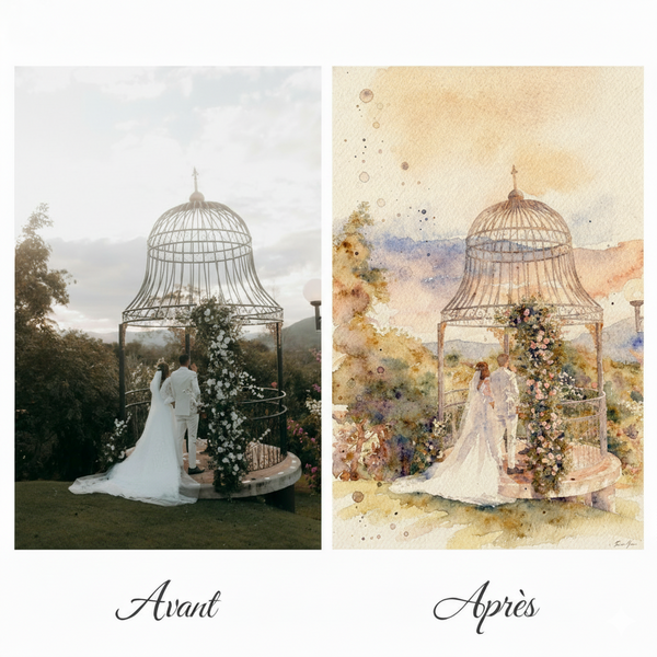 Aquarelle personnalisée pour immortaliser vos souvenirs