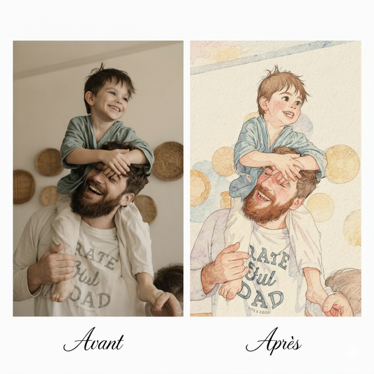 Portrait personnalisé style illustration livre pour enfants