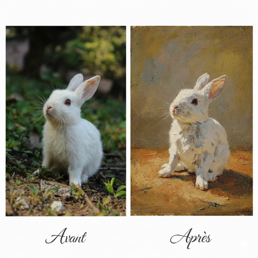 Tableau à l'huile personnalisé à partir de photo