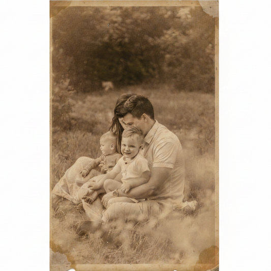 Rendu photo vintage sépia style années 1940