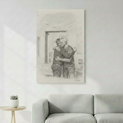 Croquis au crayon personnalisé pour immortaliser vos souvenirs