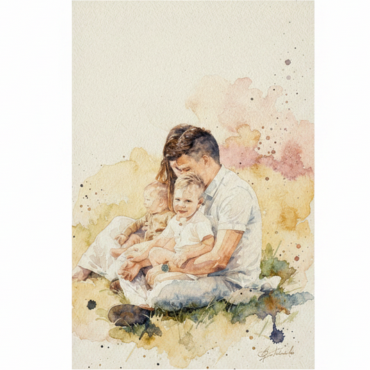 Aquarelle personnalisée transformant vos photos en art