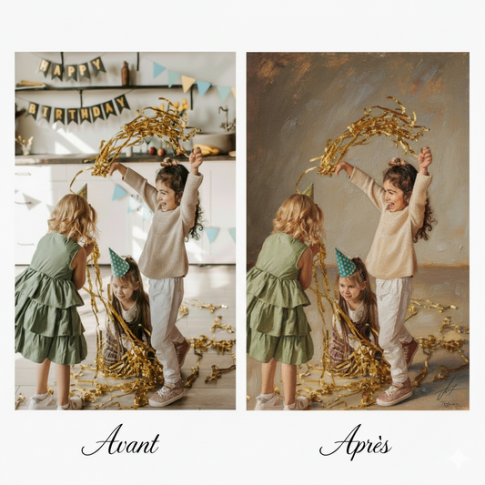 Tableau à l'huile personnalisé à partir de photo