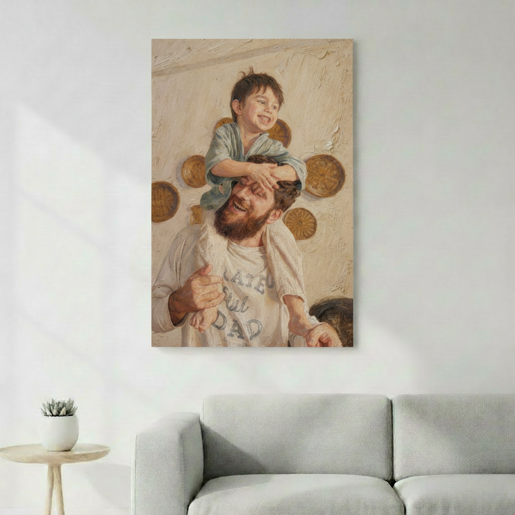 Tableau à l'huile personnalisé d'après photo