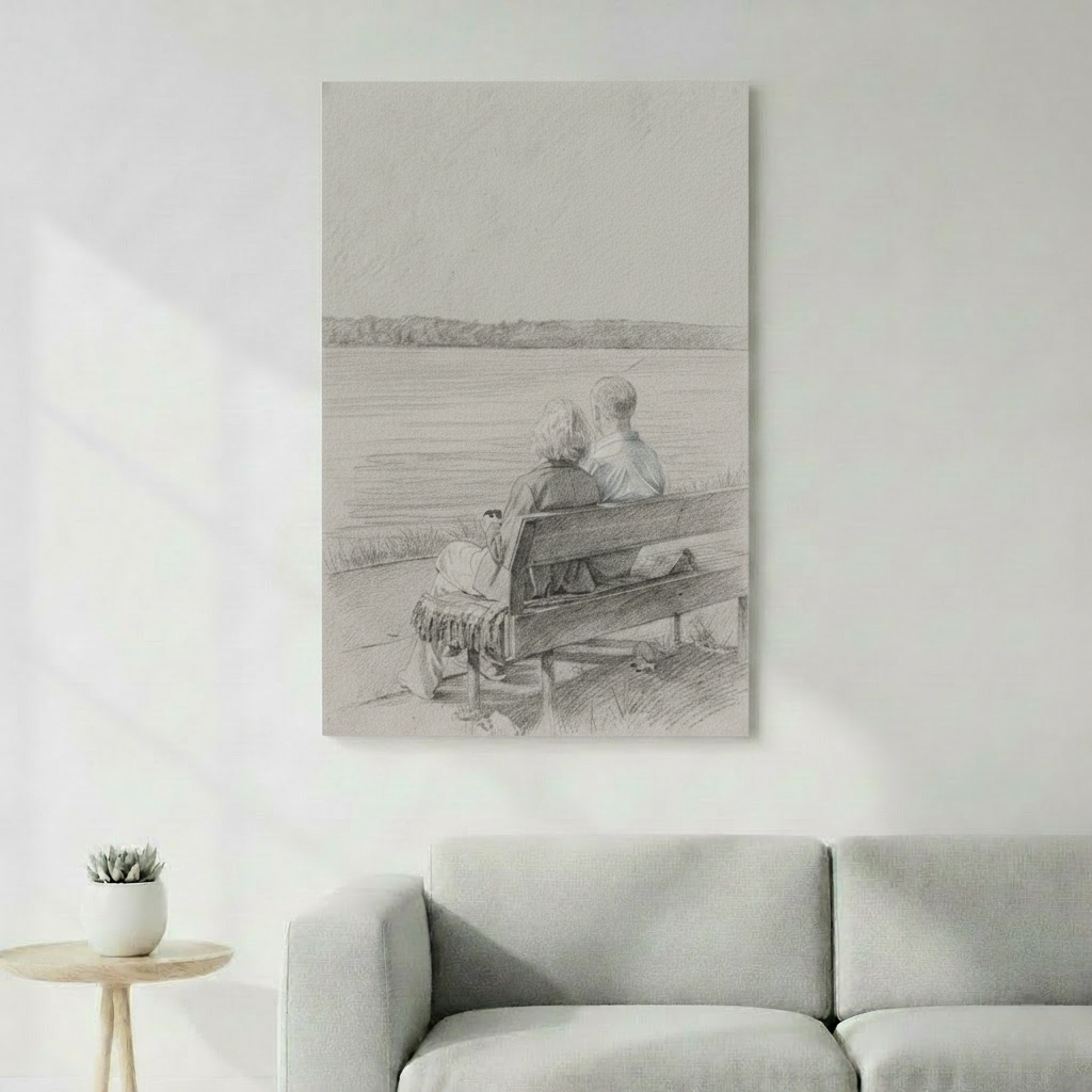 Croquis au crayon personnalisé pour immortaliser vos souvenirs