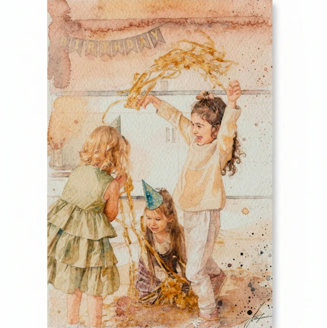 Aquarelle personnalisée transformant vos souvenirs en art