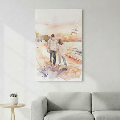 Aquarelle numérique personnalisée transformant vos souvenirs en art
