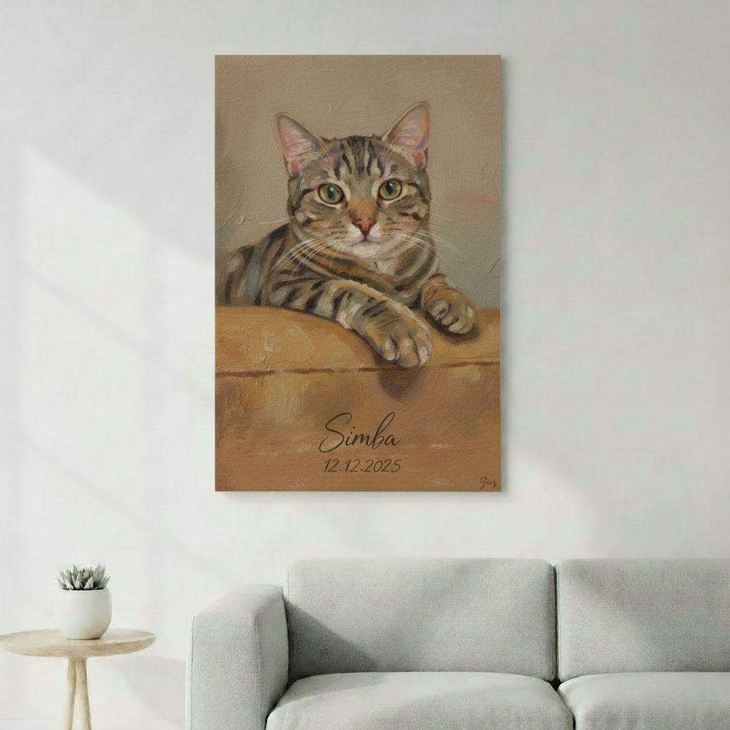 Tableau à l'huile personnalisé à partir de photo