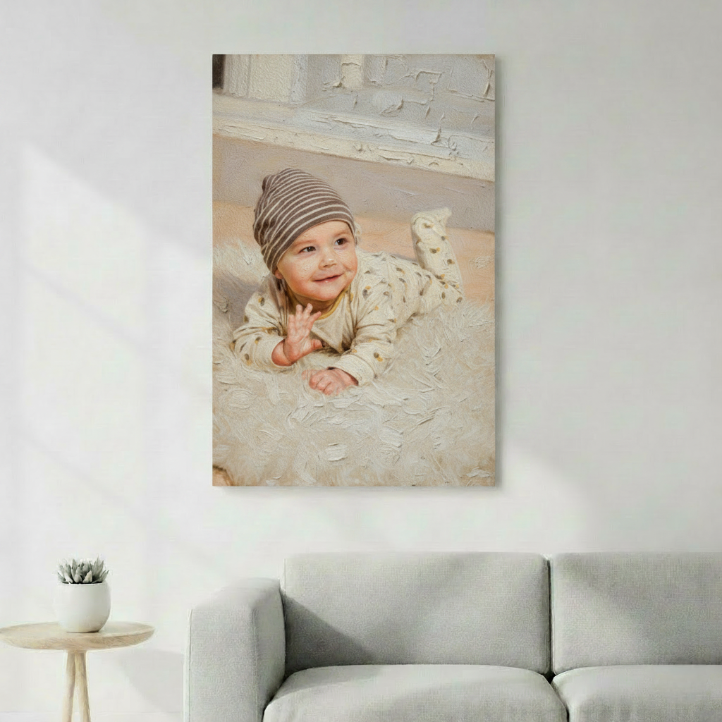 Tableau à l'huile personnalisé à partir de vos photos
