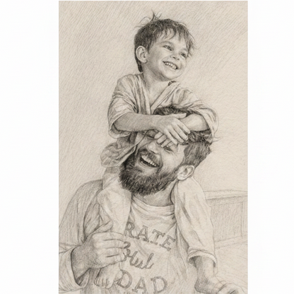 Croquis au crayon personnalisé portrait artistique