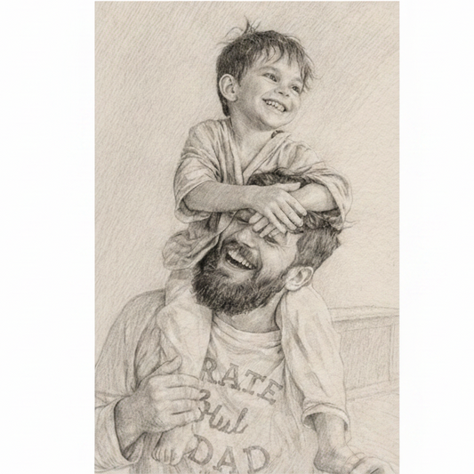 Croquis au crayon personnalisé portrait artistique