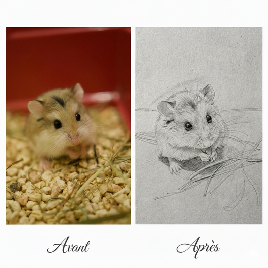 Croquis au crayon personnalisé portrait artistique
