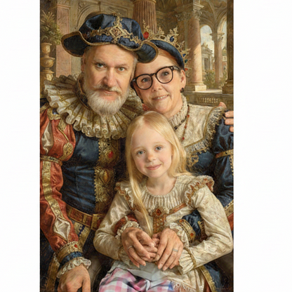 Portrait style Renaissance personnalisé pour photos intemporelles