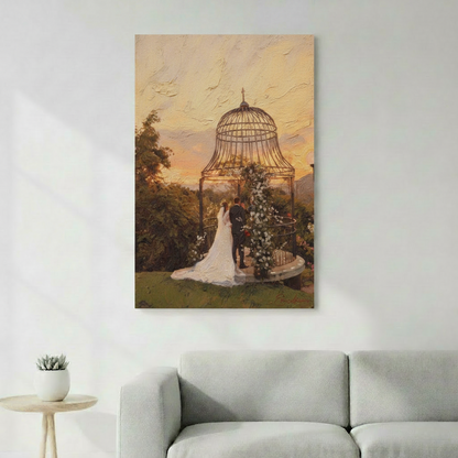 Tableau à l'huile personnalisé à partir de vos photos