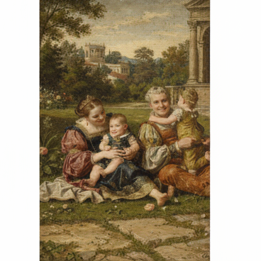 Portrait style Renaissance avec jeux de lumière clair-obscur