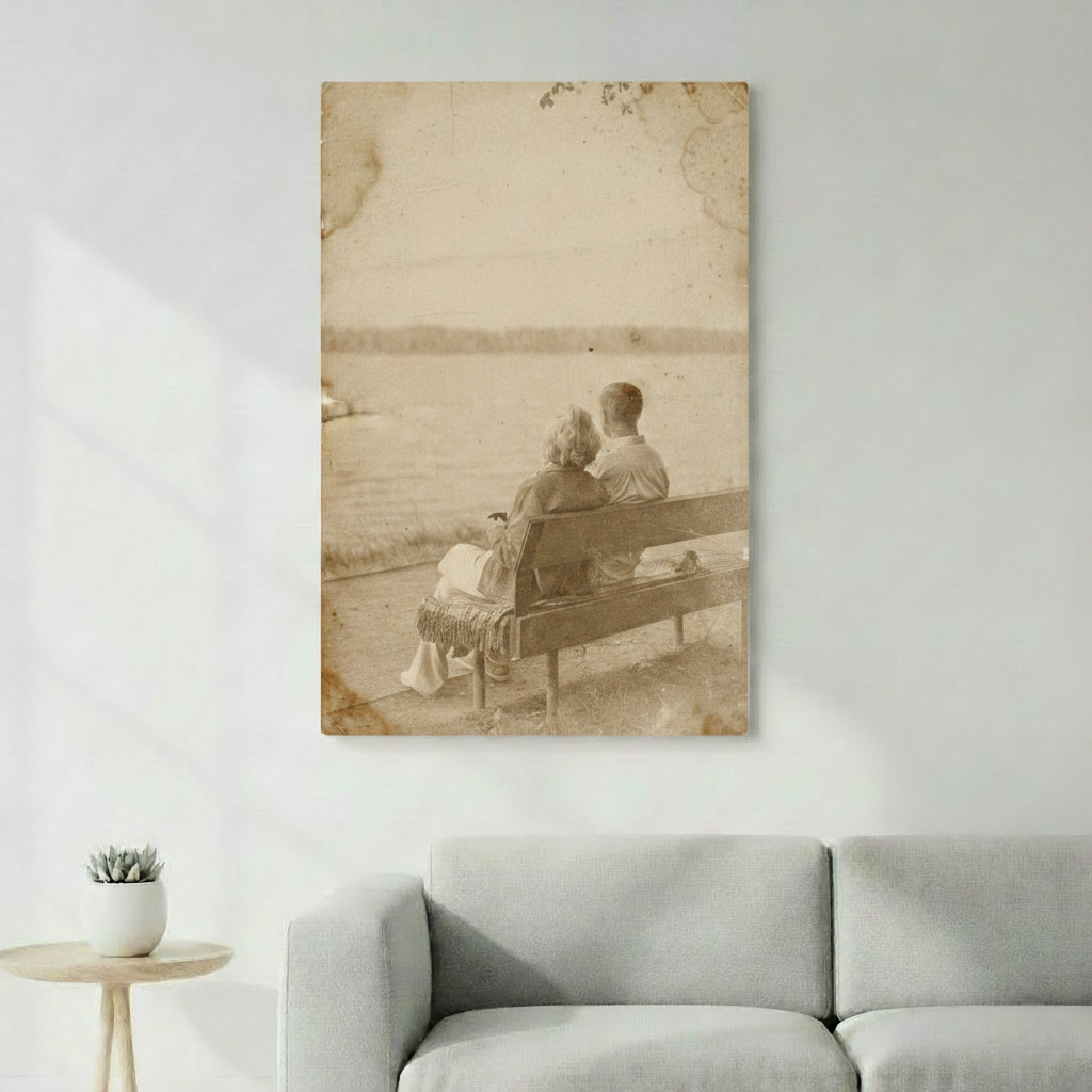 Transformation photo style sépia vintage années 1940