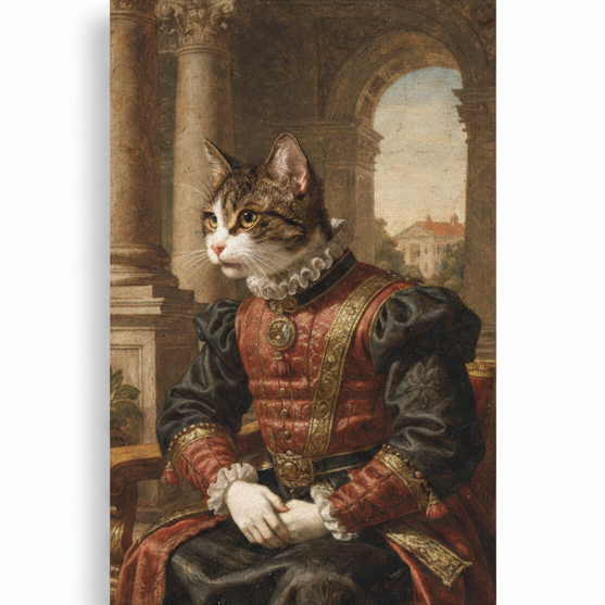 Portrait personnalisé style Renaissance avec clair-obscur