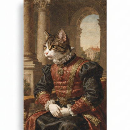Portrait personnalisé style Renaissance avec clair-obscur